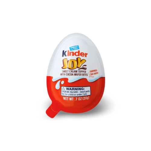 Kinder Joy Birthday Eggs, Chocolate & Cream Wafers with Toy Inside, Individually Wrapped, Great for Party Favors, 10.5 Oz, Bulk Pack, 15 Eggs