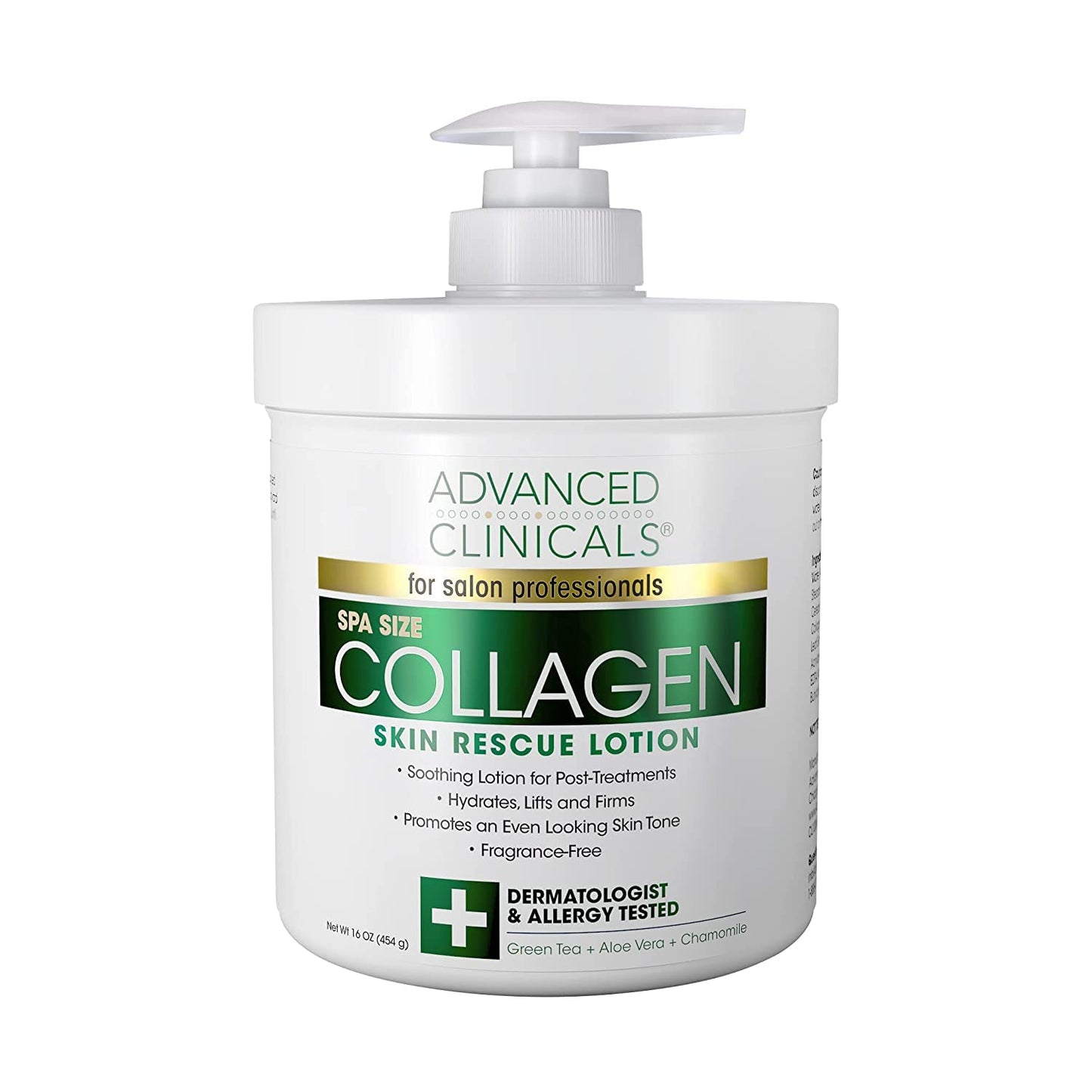 Advanced Clinicals Collagen Skin Rescue Lotion 454G