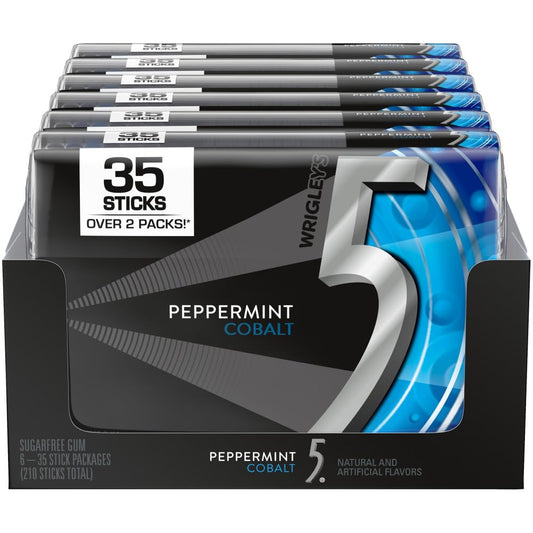 Wrigley's 5 Gum Peppermint Cobalt (35 ct., 6 pks.)