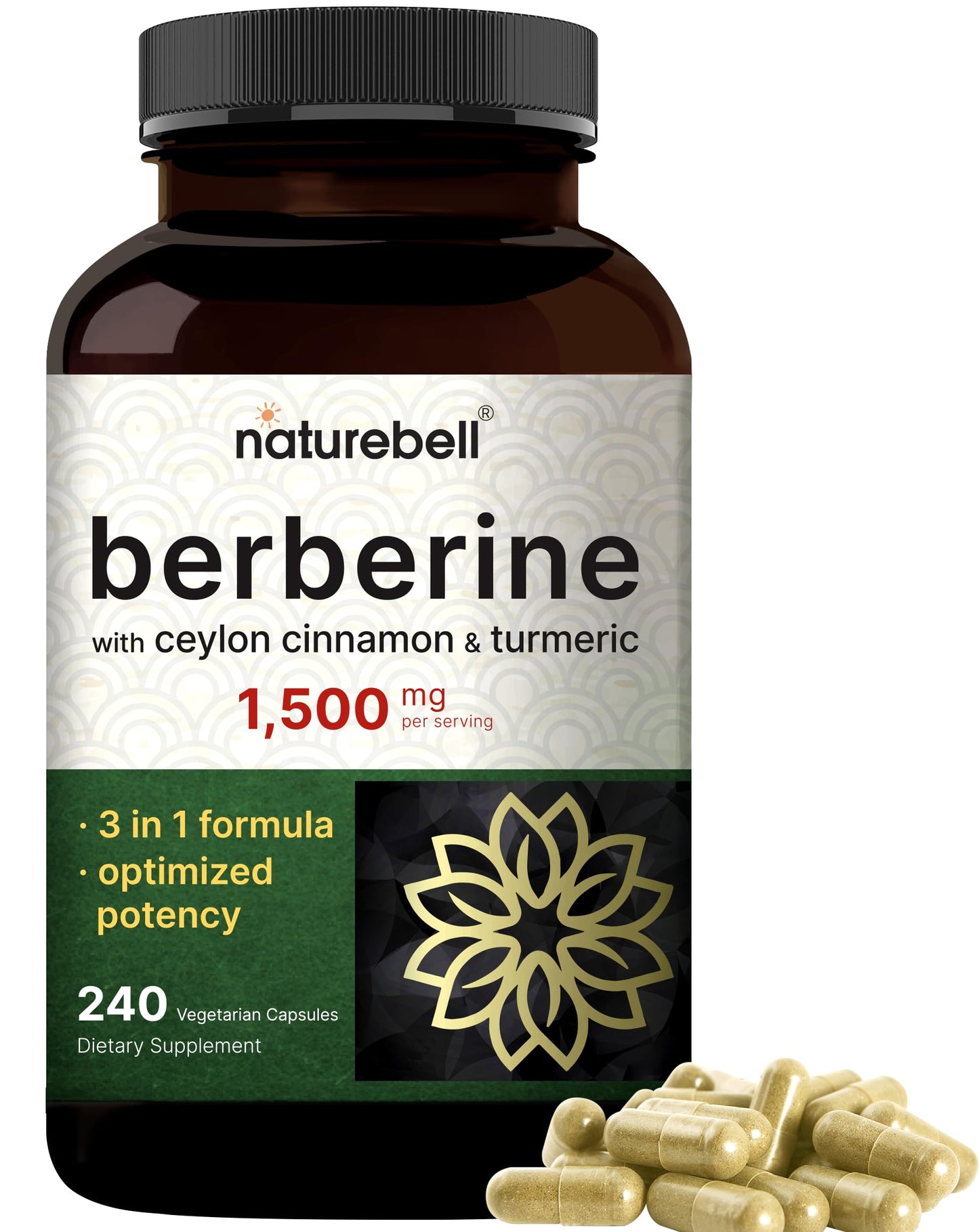 Naturebell Berberine 1500mg (240 supplement)