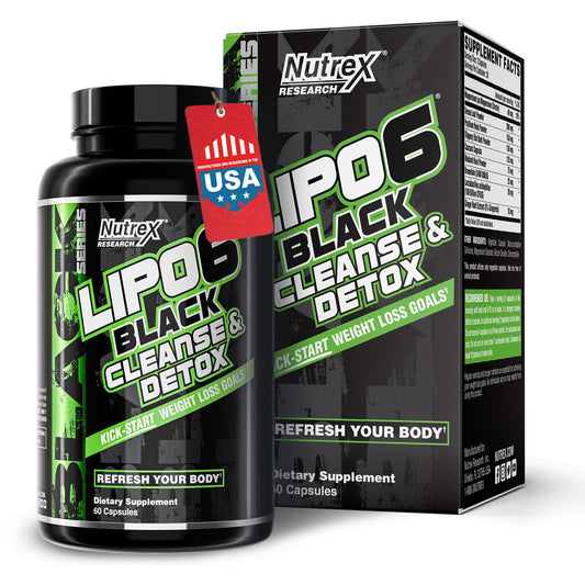 NutreX Lipo 6 Black Cleanse & Detox Dietary Supplement 60 Capsules