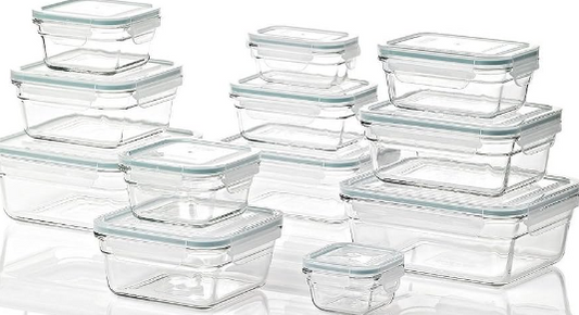 GLASS FOOD STORAGE 24 PIESE MEMBERS MARKS