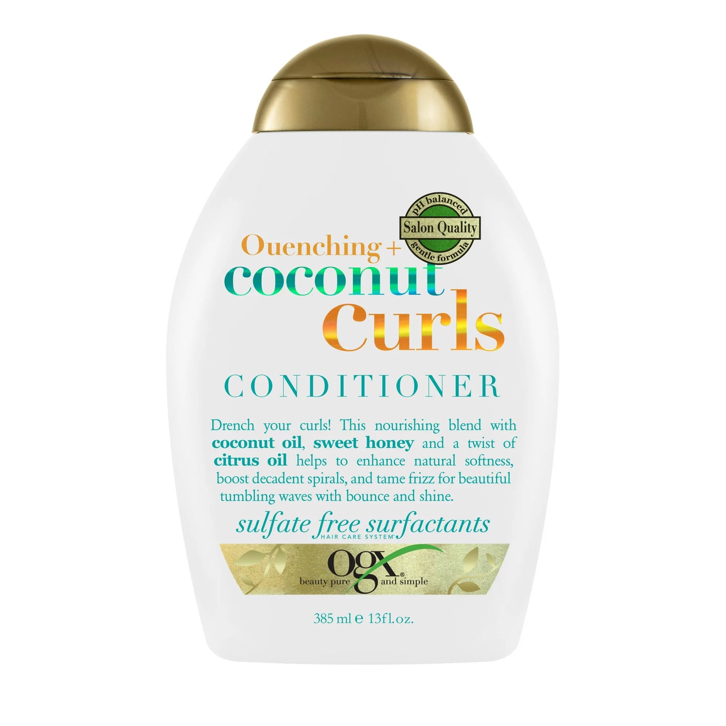 OGX Quenching + Coconut Curls Moisturizing Daily  with Honey, 13 fl oz