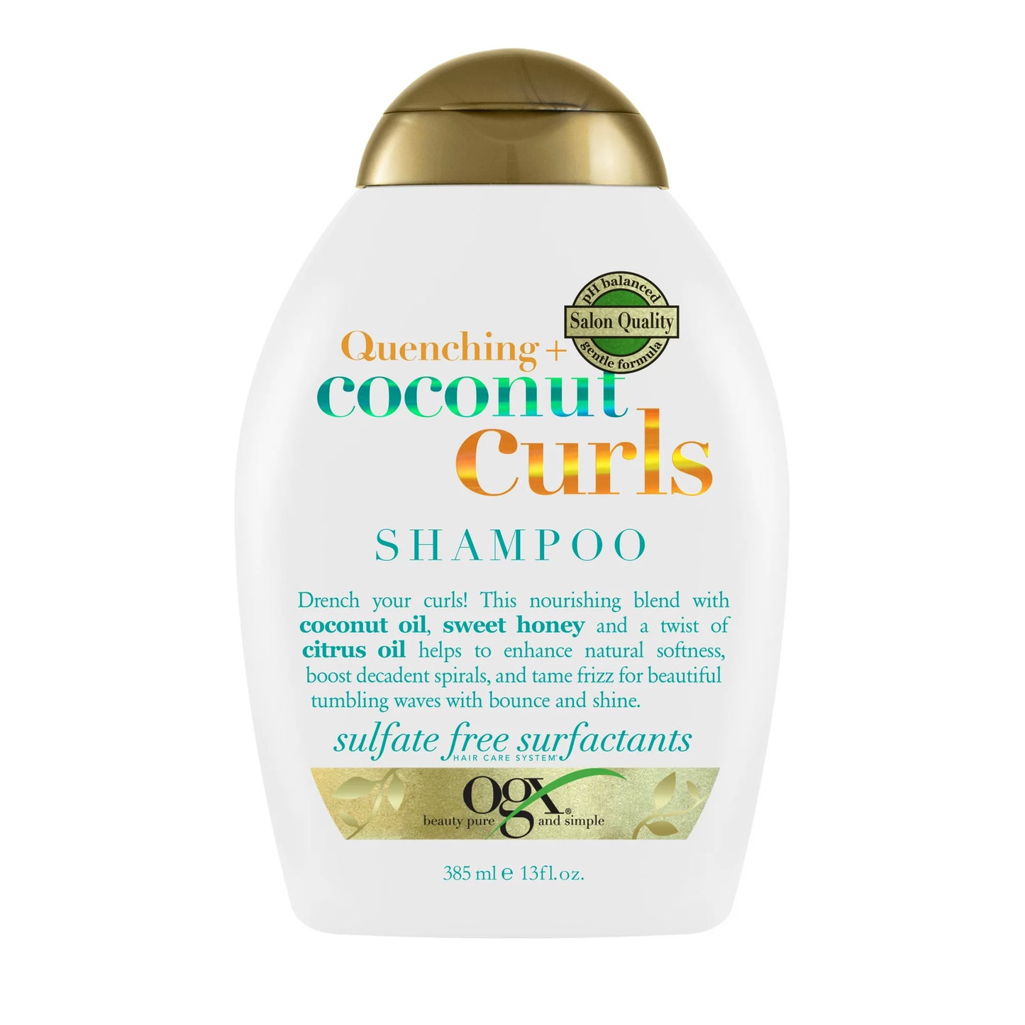 OGX Quenching + Coconut Curls Moisturizing Daily  with Honey, 13 fl oz