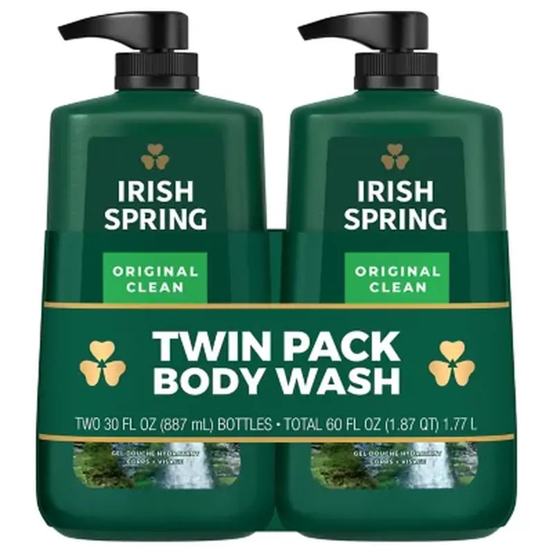 Irish Spring Body Wash for Men, Original Clean (30 fl. oz., 2 pk.)