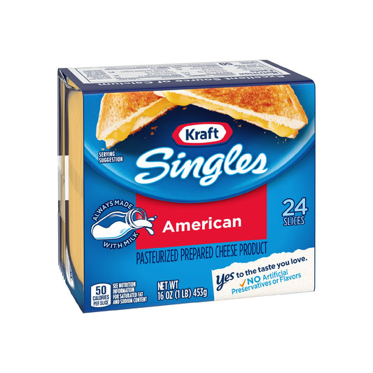 Kraft Cheese Singles Slices.