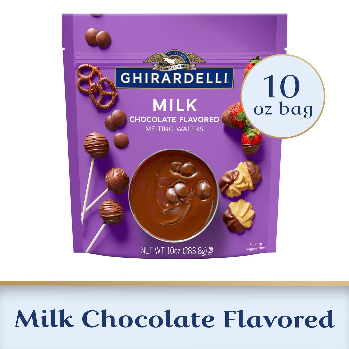 GHIRARDELLI Milk Chocolate Flavored Melting Wafers - 10 oz.