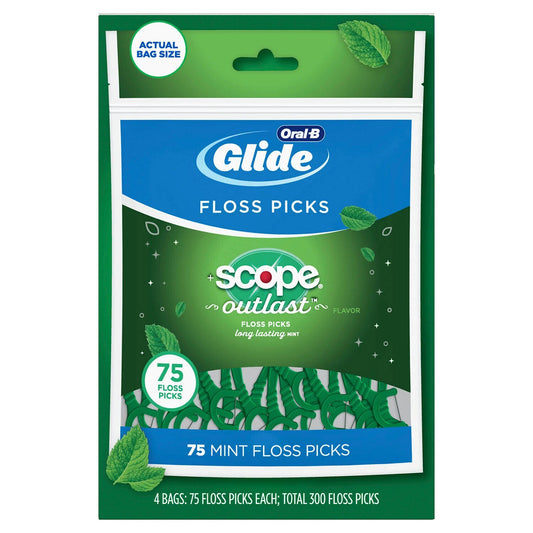 Oral-B Glide Floss Picks, Scope Outlast 75 ct